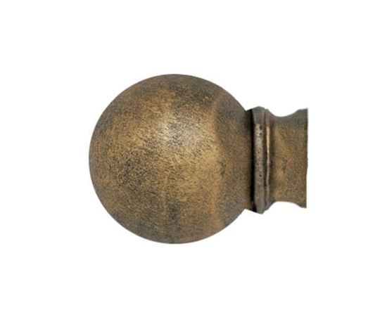 Picture of Petite Modern Ball Finial For 1" Wrought Iron Drapery Rods