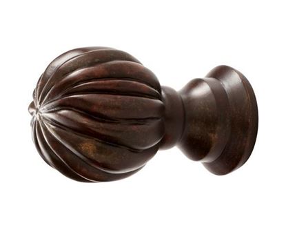 Picture of Twisted Ball Finial For 1 3/8" Or 2" Wood Drapery Rods