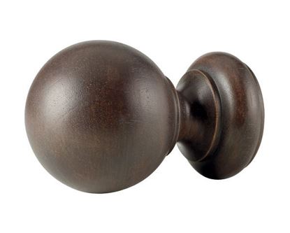 Picture of Wood Ball Finial For 1 3/8" Or 2" Wood Drapery Rods